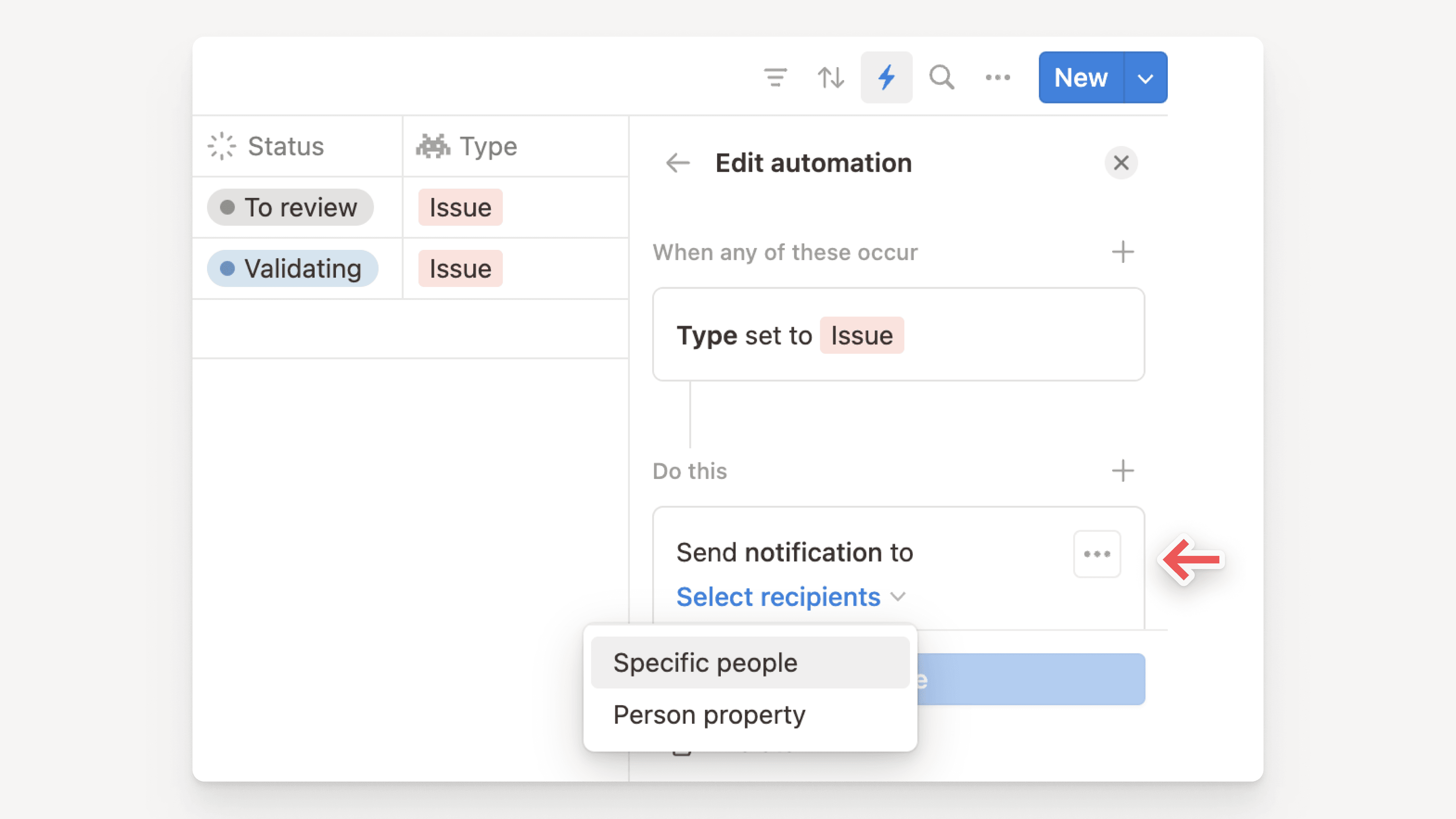 Automate notification in Notion