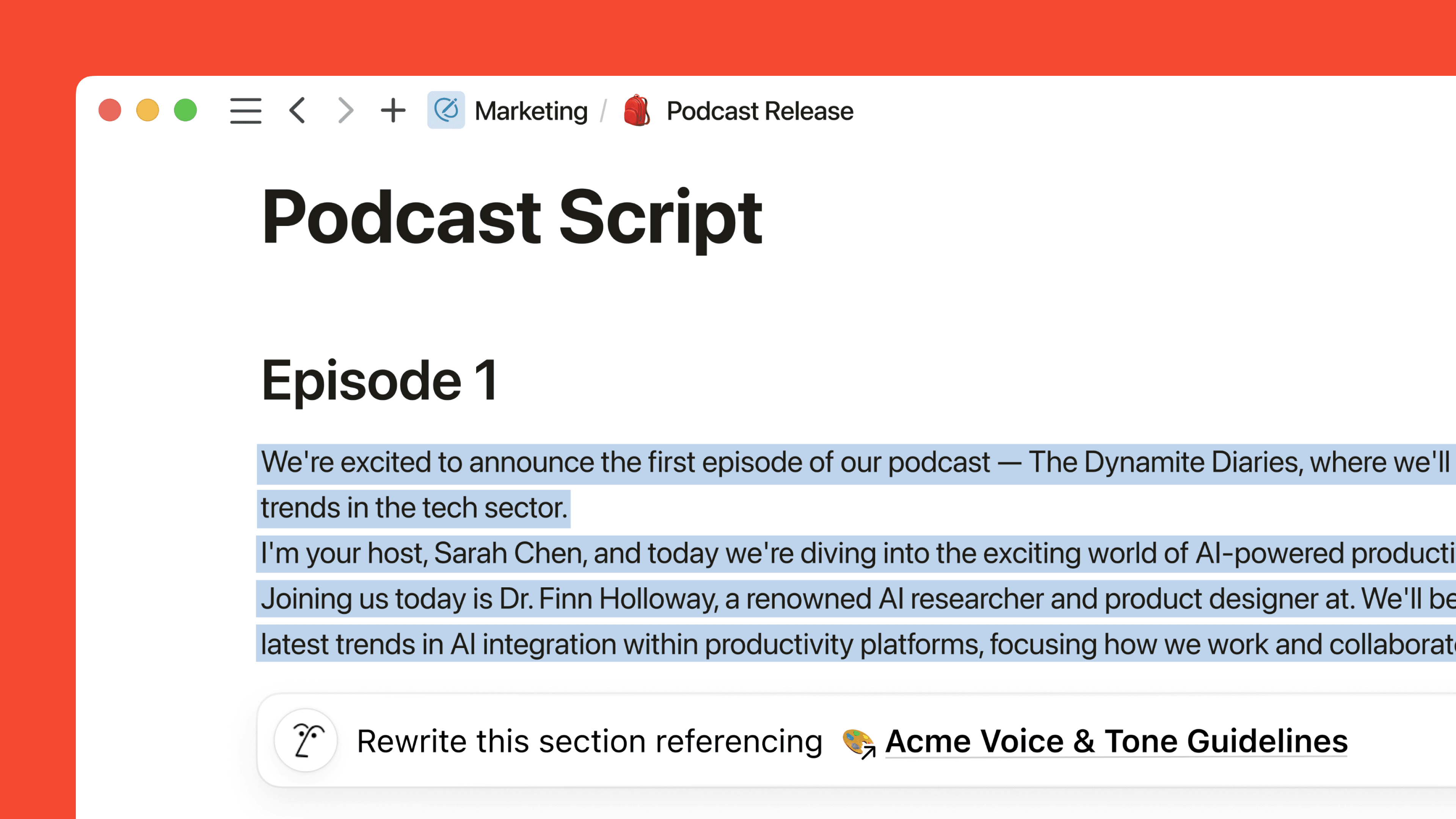 按照自己風格產生文件